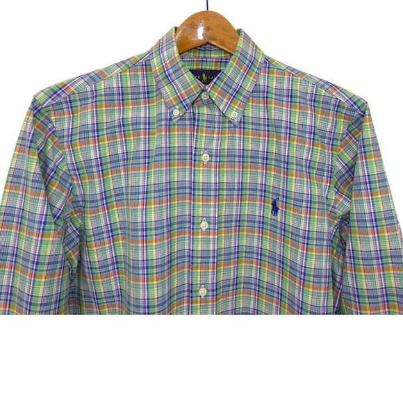 Ralph Lauren Cotton Academia Preppy Office Colorful LS Button Down Men's Sz S - Picture 4 of 8
